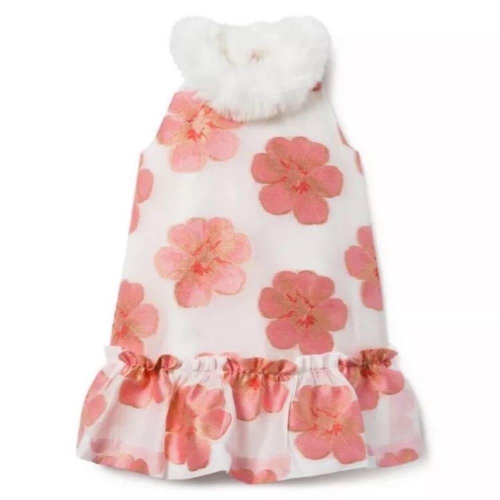 Janie and Jack Pink and White Floral Dress, Size 5